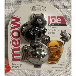 Joie MSC meow cat fish tea cup infuser 18/8 stainless steel assorted
